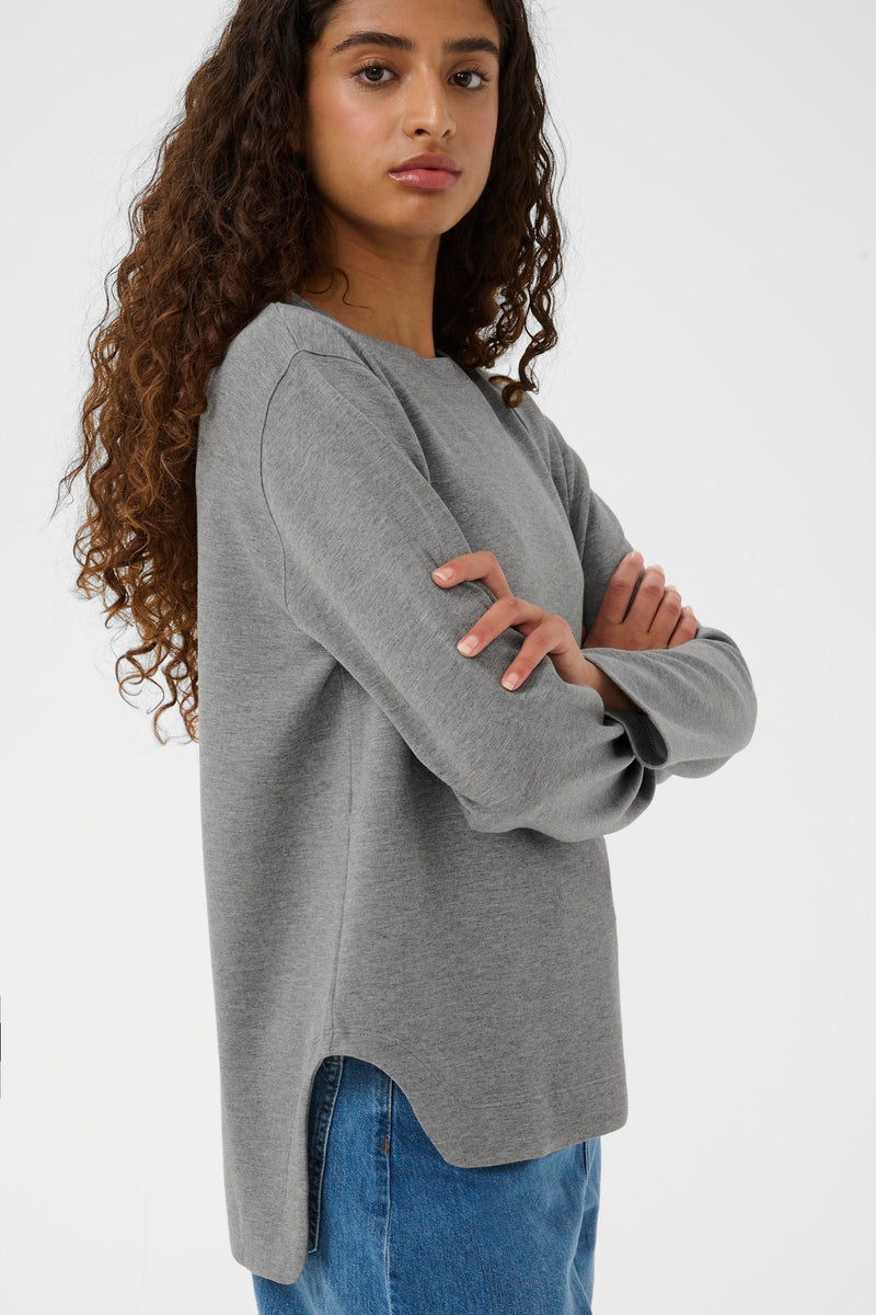 Gincent Melange Crewneck - Medium Grey