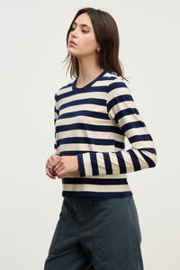 Maya Top - Navy Stripe