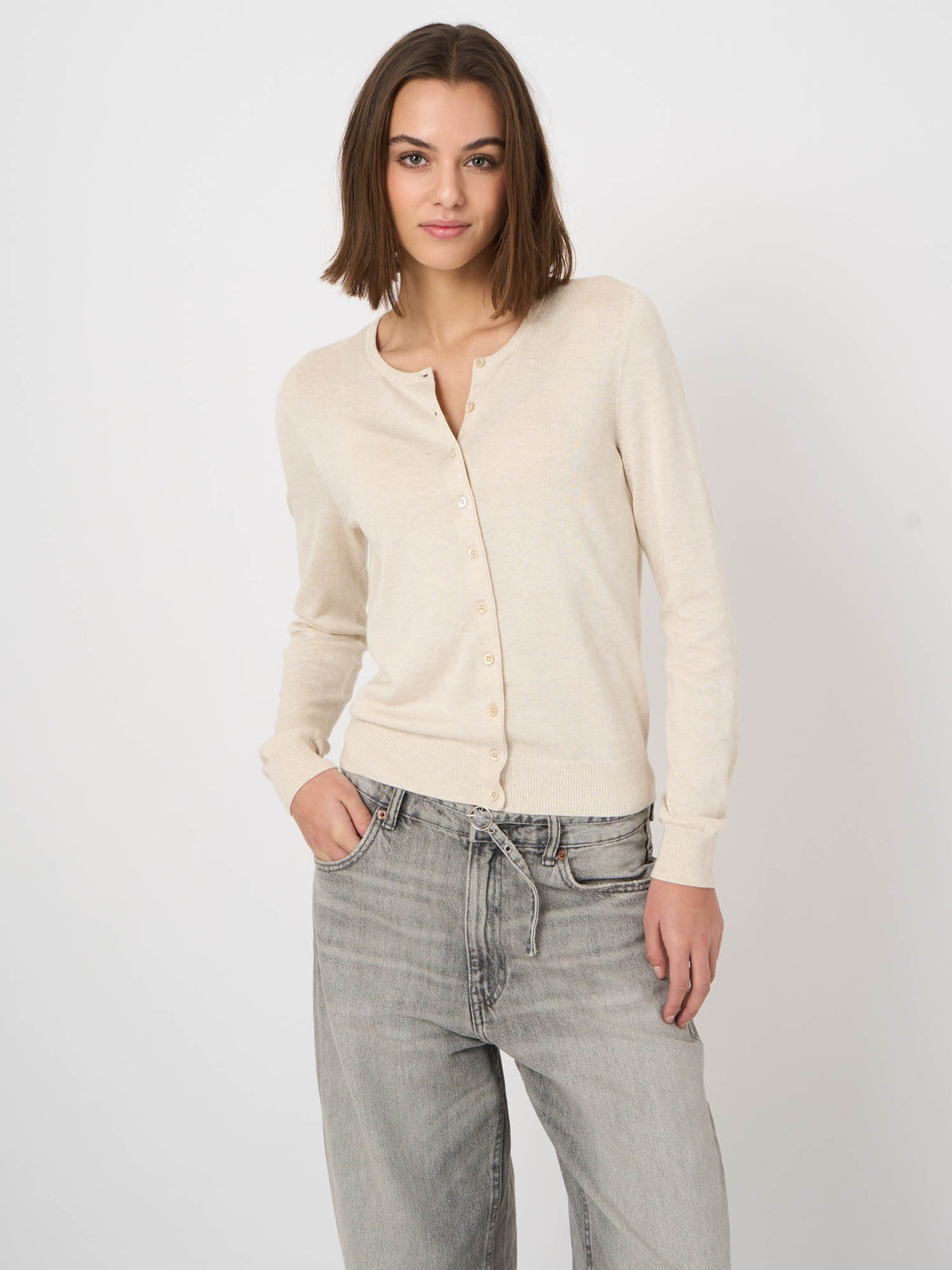 400602 Knitted Cardigan - Ivory