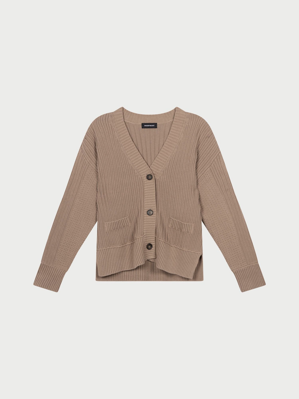 Cotton Knit Cardigan - Stone