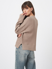 Cotton Knit Cardigan - Stone