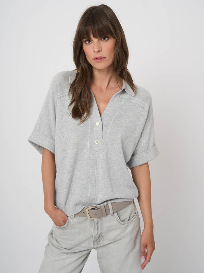 401128 Knitted Pullover - Soft Grey