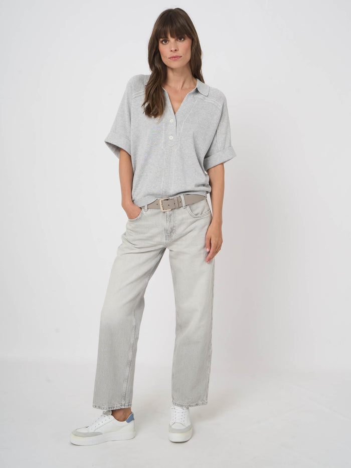 401128 Knitted Pullover - Soft Grey