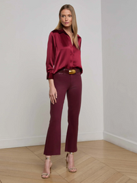 Dani Silk Blouse - Black Cherry