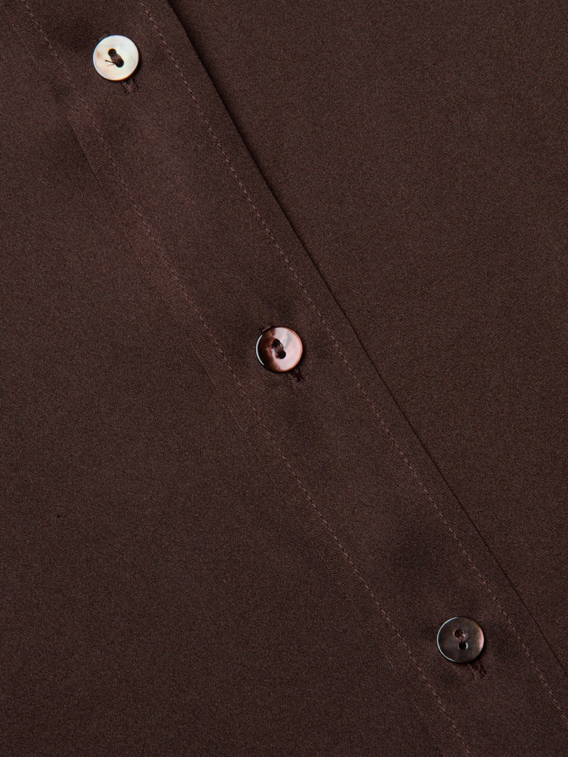 Dani Silk Blouse - Coffee Bean