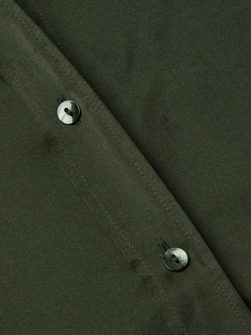 Dani Silk Blouse - Deep Olive