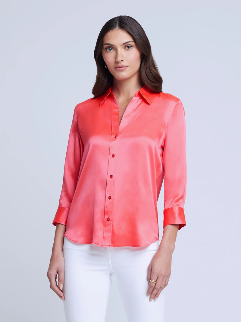 Dani Blouse - Neon Coral