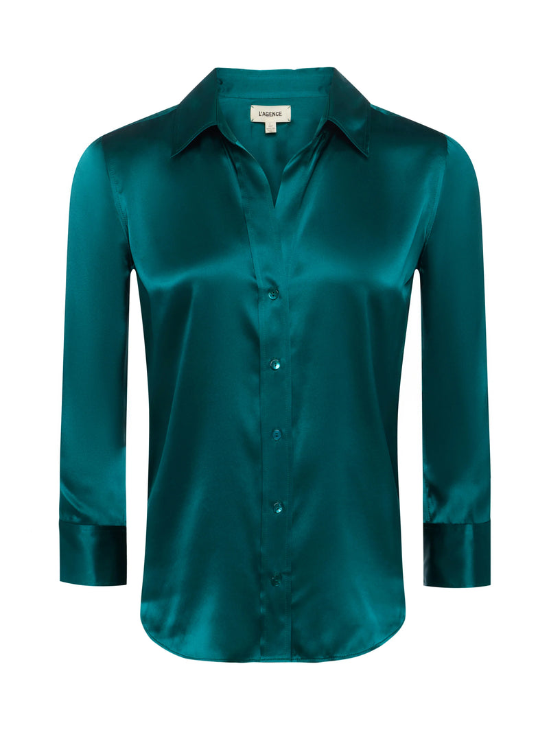 Dani Silk Blouse - Ocean Teal