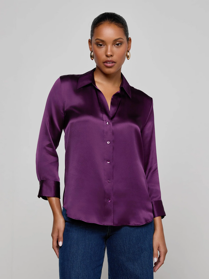Dani Silk Blouse - Medium Violet
