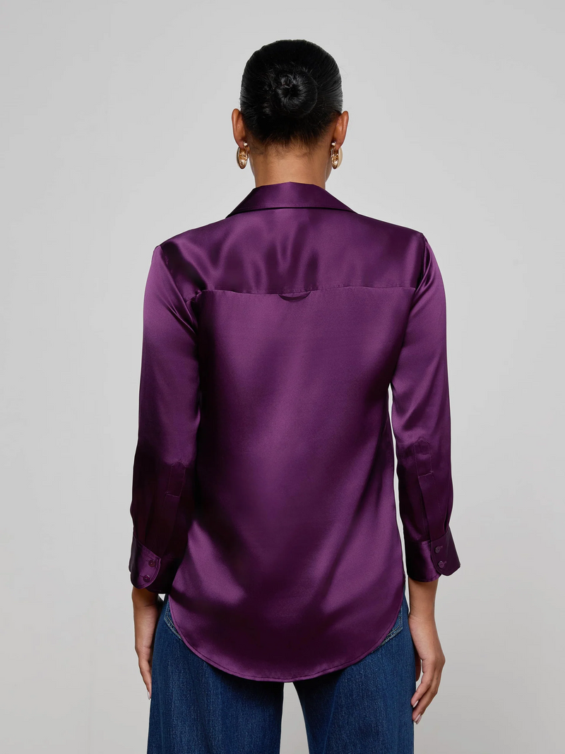 Dani Silk Blouse - Medium Violet