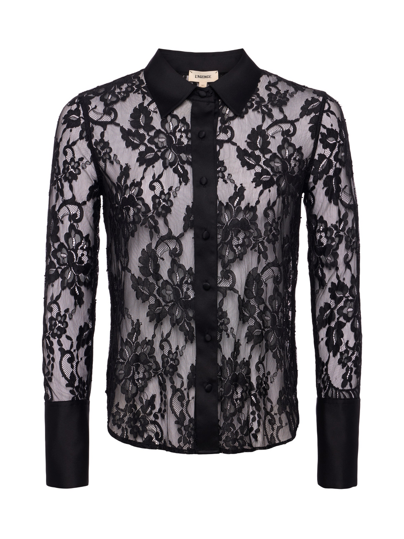 Reims Lace Shirt - Black