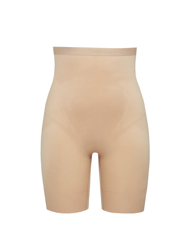 Invisible Shaping High Waisted Mid Thigh Short - Champagne Beige