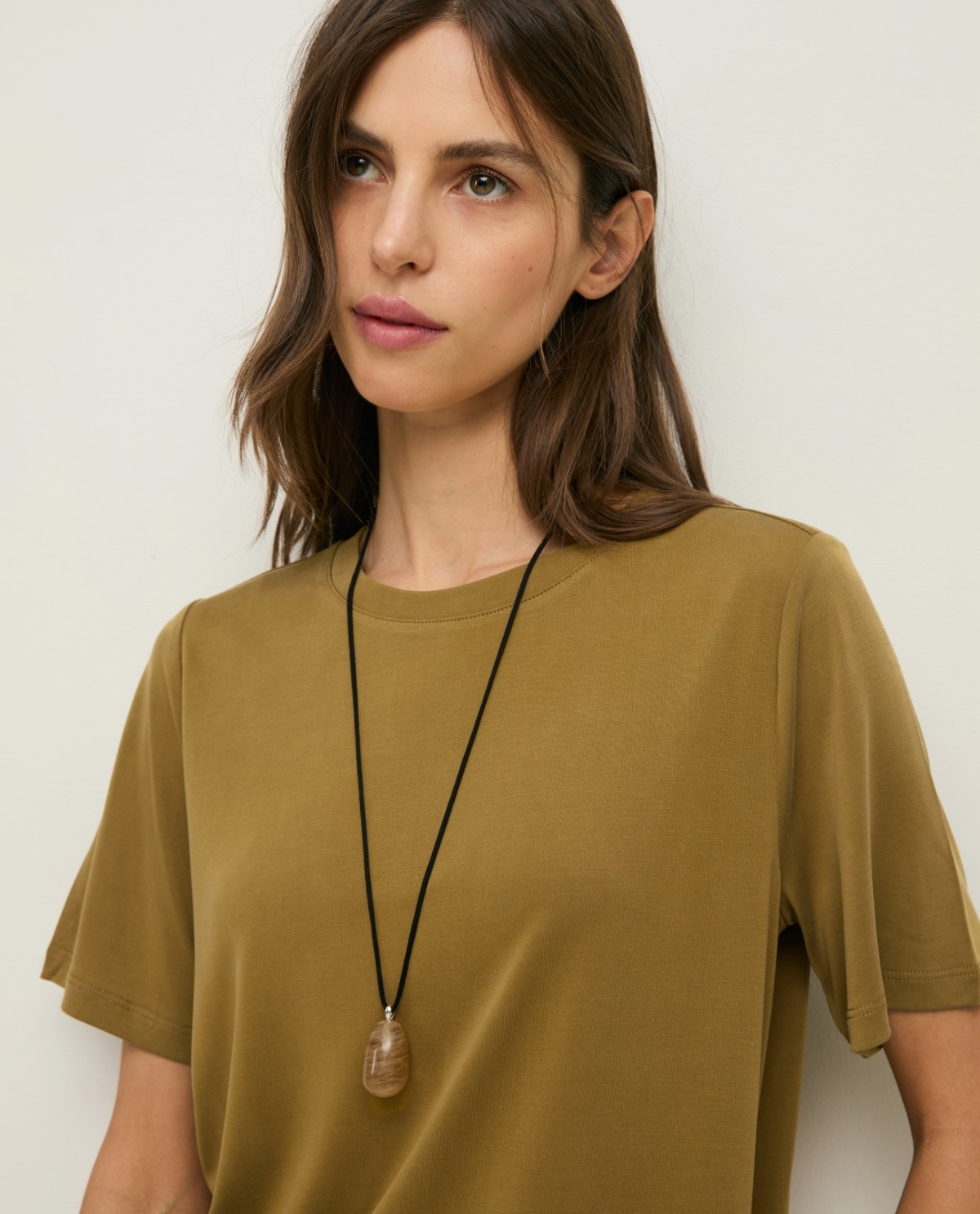 Round Neck T-Shirt - Khaki