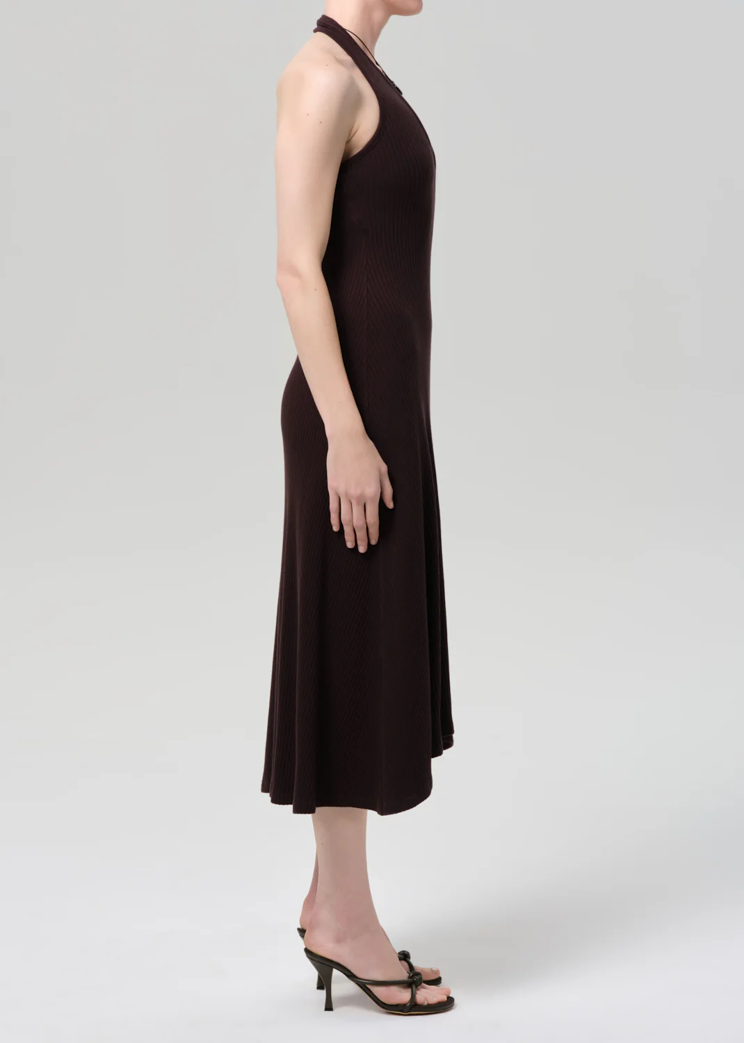 Mila Halter Dress - Chocolate