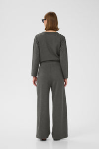 Gincette Melange Pants - Dark Grey Melange