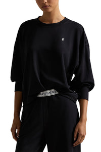 Club Terry Crew/Wide Leg Set - Polo Black