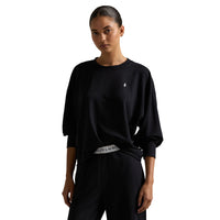 Club Terry Crew/Wide Leg Set - Polo Black