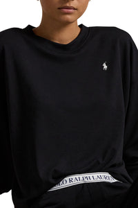 Club Terry Crew/Wide Leg Set - Polo Black