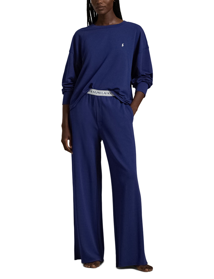 Club Terry Crew/Wide Leg Set - Navy