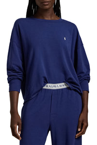 Club Terry Crew/Wide Leg Set - Navy