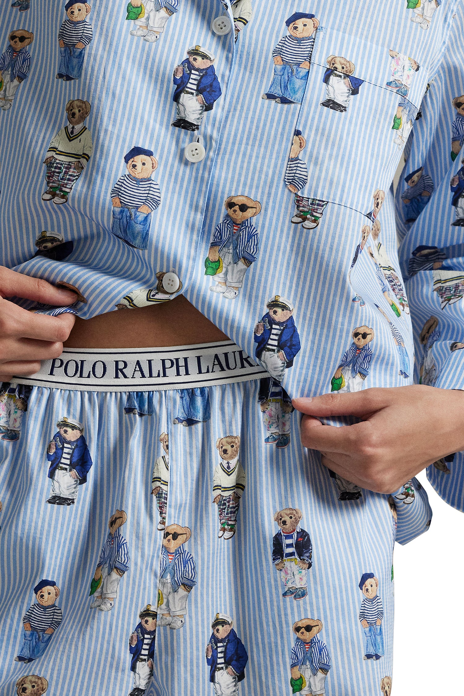 Polo Bear Cotton Boxer Short - Oxford Blue - Polo Ralph