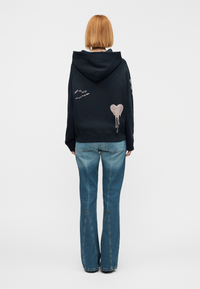 Georgy Mo Multi Heart Strass Sweater - Encre