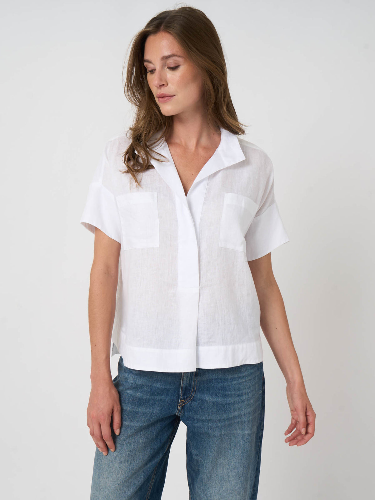 600731 Woven Blouse - White