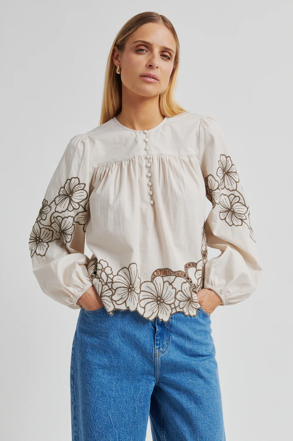 Elinor Blouse - Soft Beige