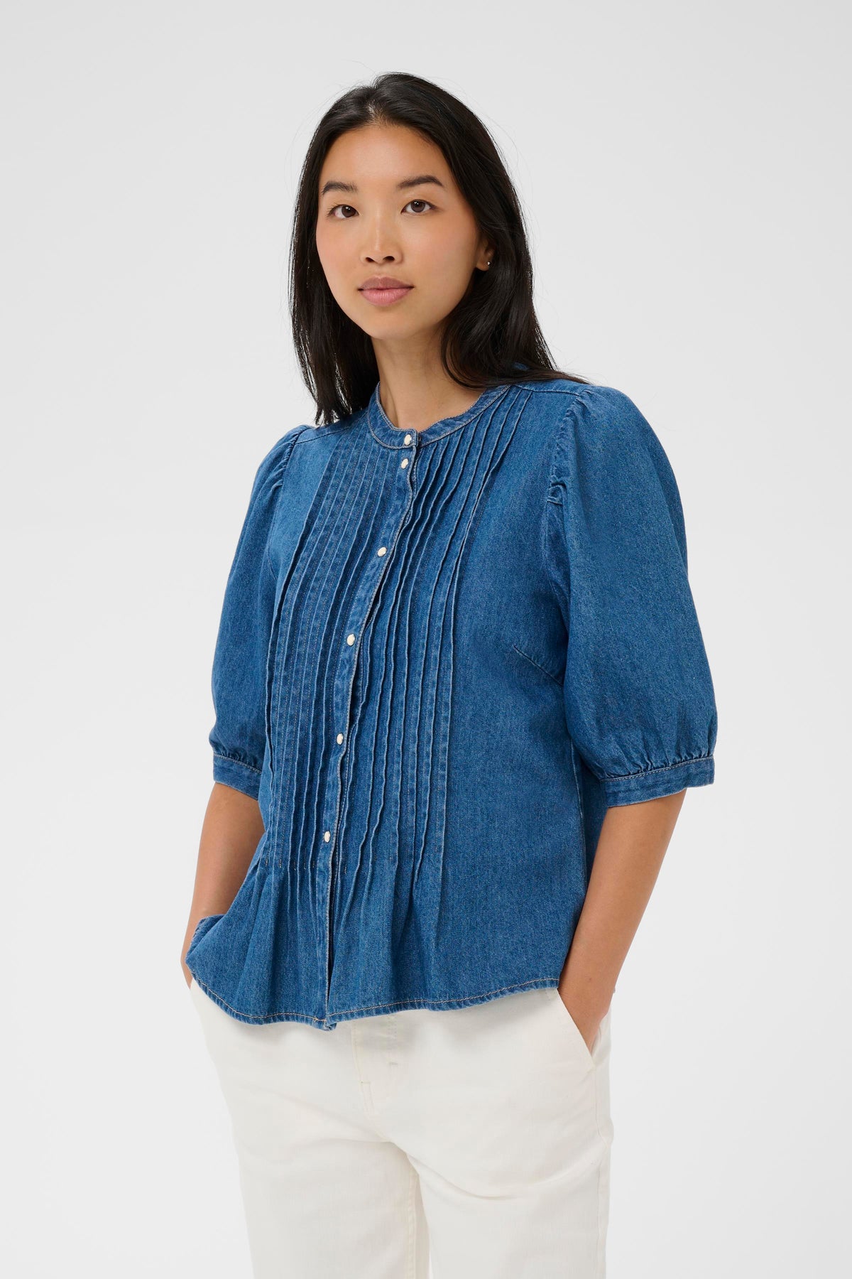 Alesia Shirt - Medium Blue Denim
