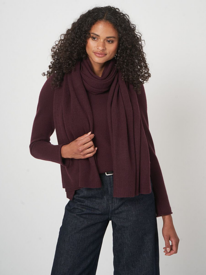 Knitted Scarf - Merlot