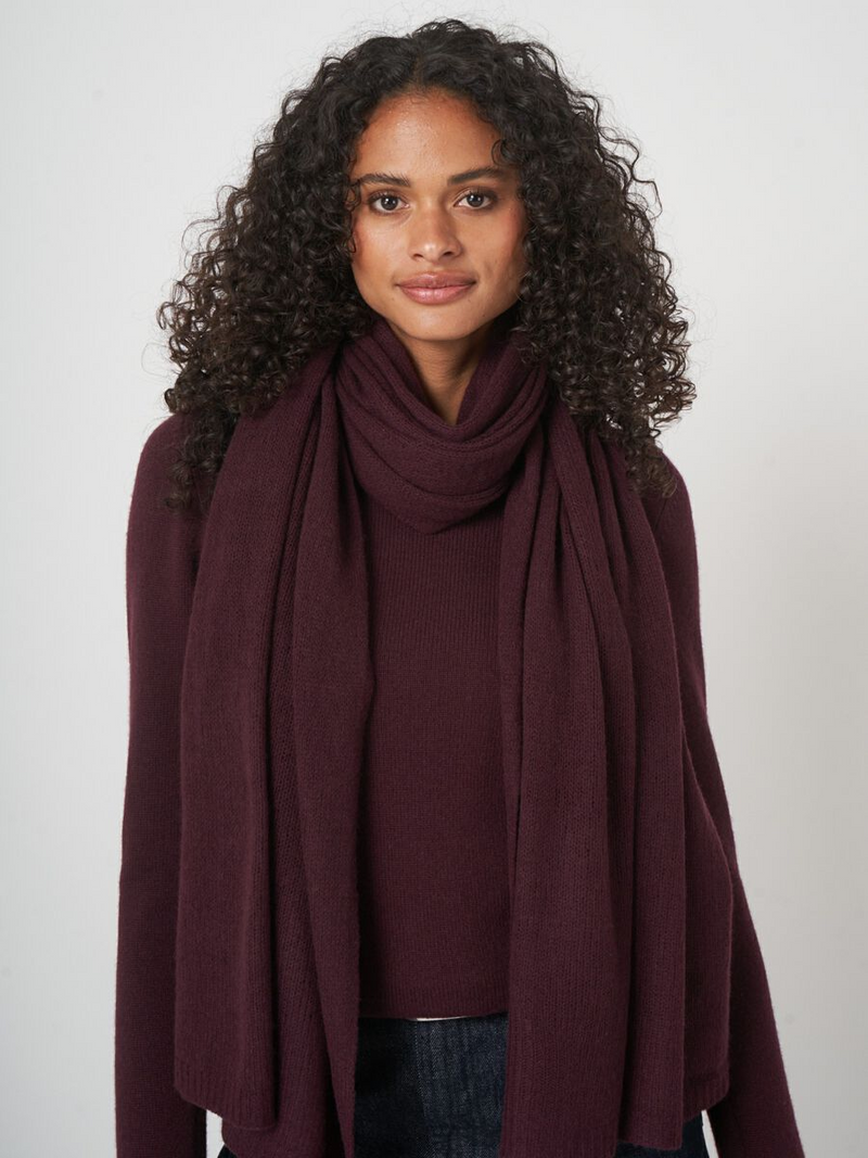 Knitted Scarf - Merlot