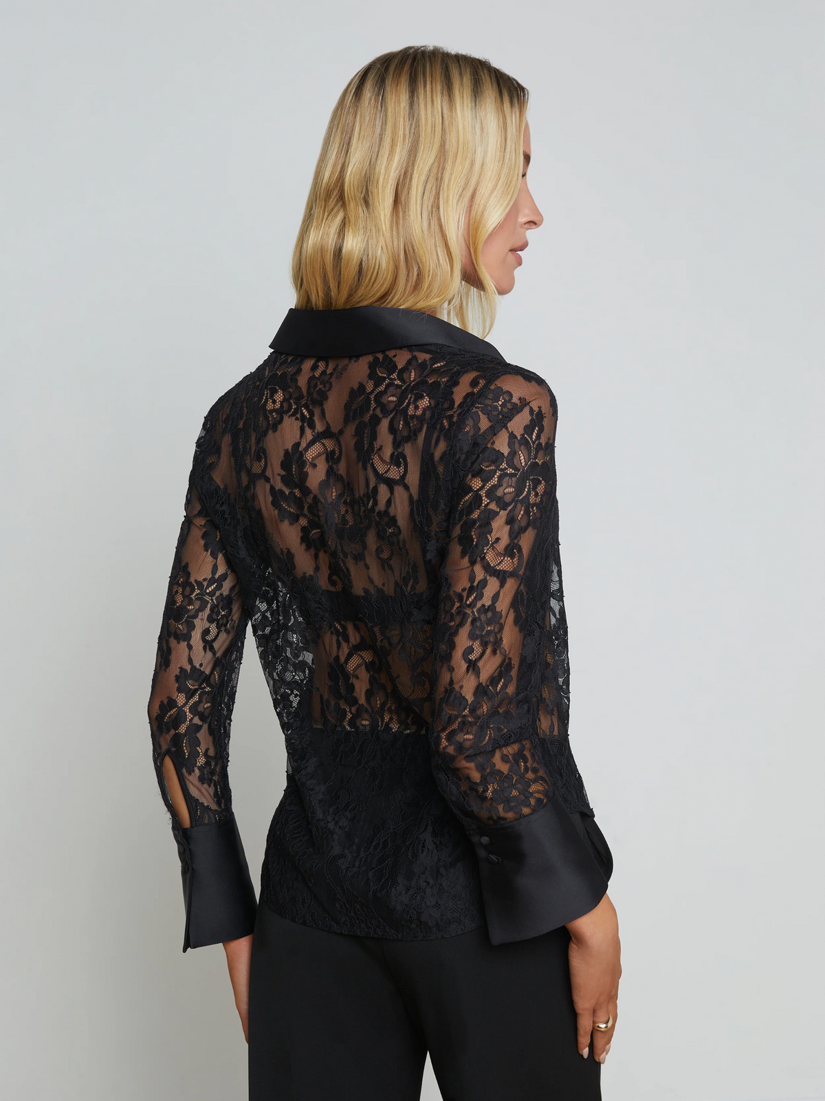 Reims Lace Shirt - Black