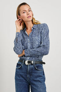 Josephine Blouse - Navy Python