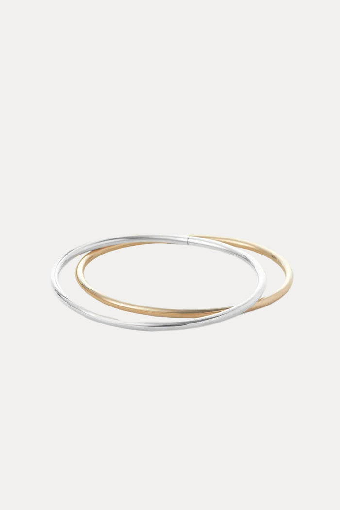Dane Bangle Set - Water Resistant - Two Tone - L - 2pk