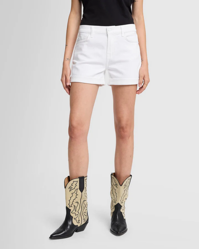 Mid Roll Short - Broken Twill White