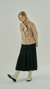 Crescent Ring Scarf - Beige