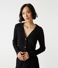 Ellis Cropped Cardigan - Black