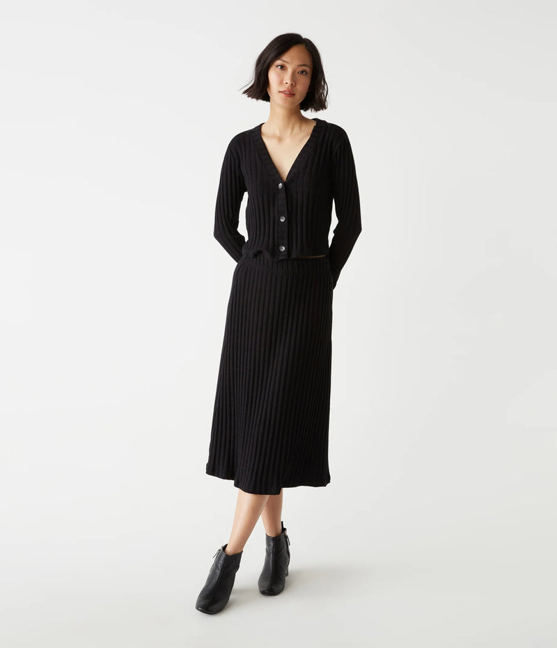Ellis Cropped Cardigan - Black