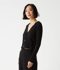 Ellis Cropped Cardigan - Black