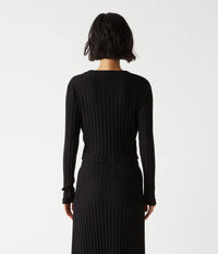 Ellis Cropped Cardigan - Black