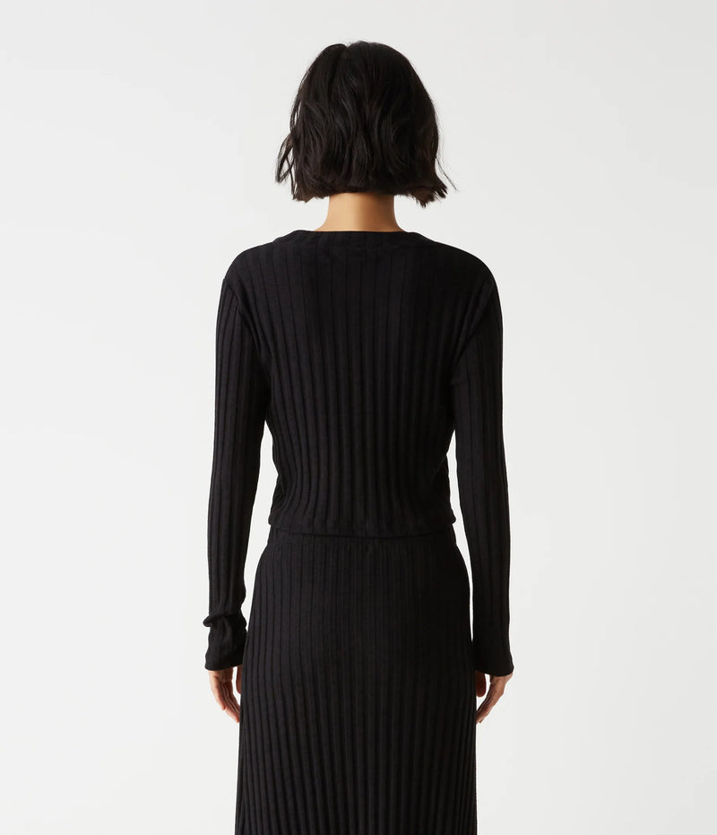 Ellis Cropped Cardigan - Black