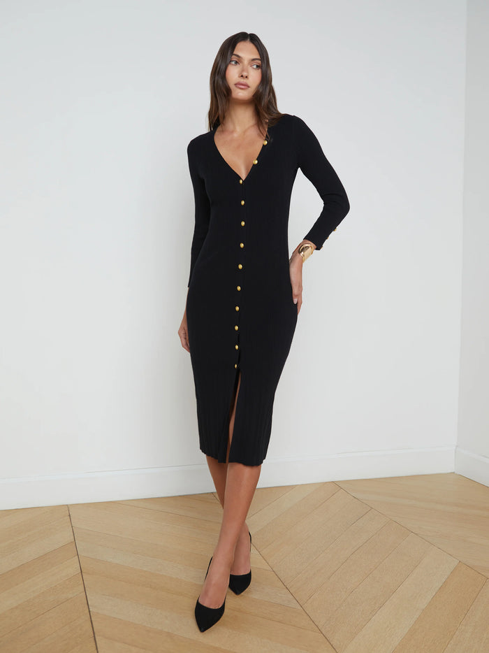 Kyra Dress - Black/Gold