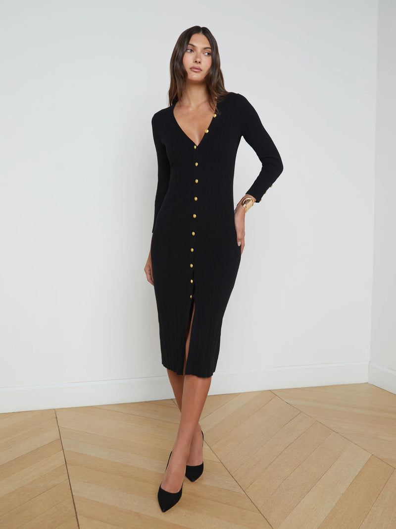 Kyra Dress - Black/Gold