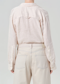 Kayla Shrunken Shirt - Pale Stone