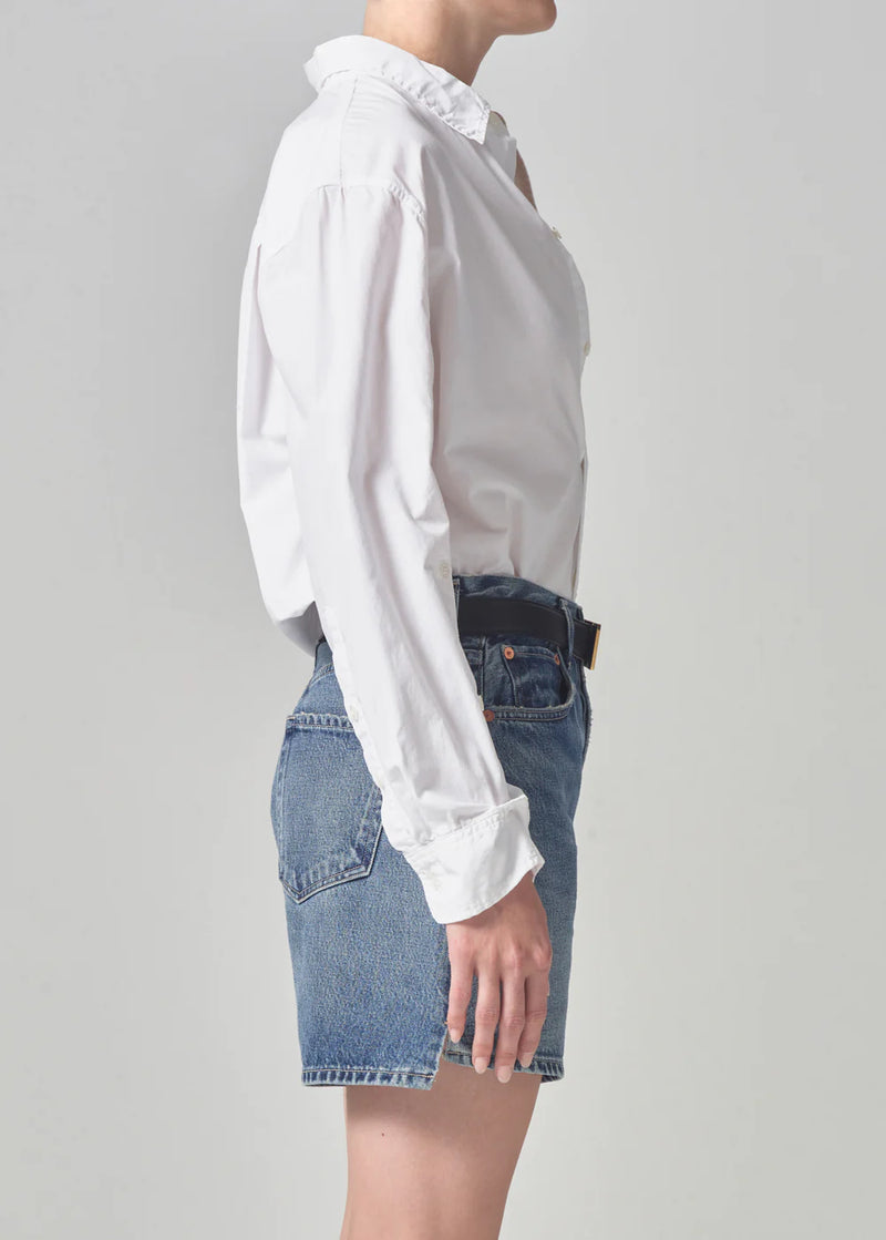 Kayla Shrunken Shirt - Optic White
