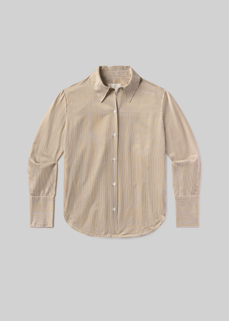 Camila Shirt - Bronze Stripe