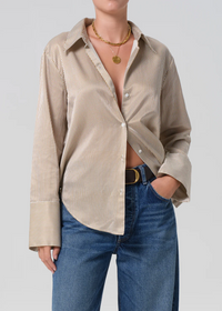 Camila Shirt - Bronze Stripe