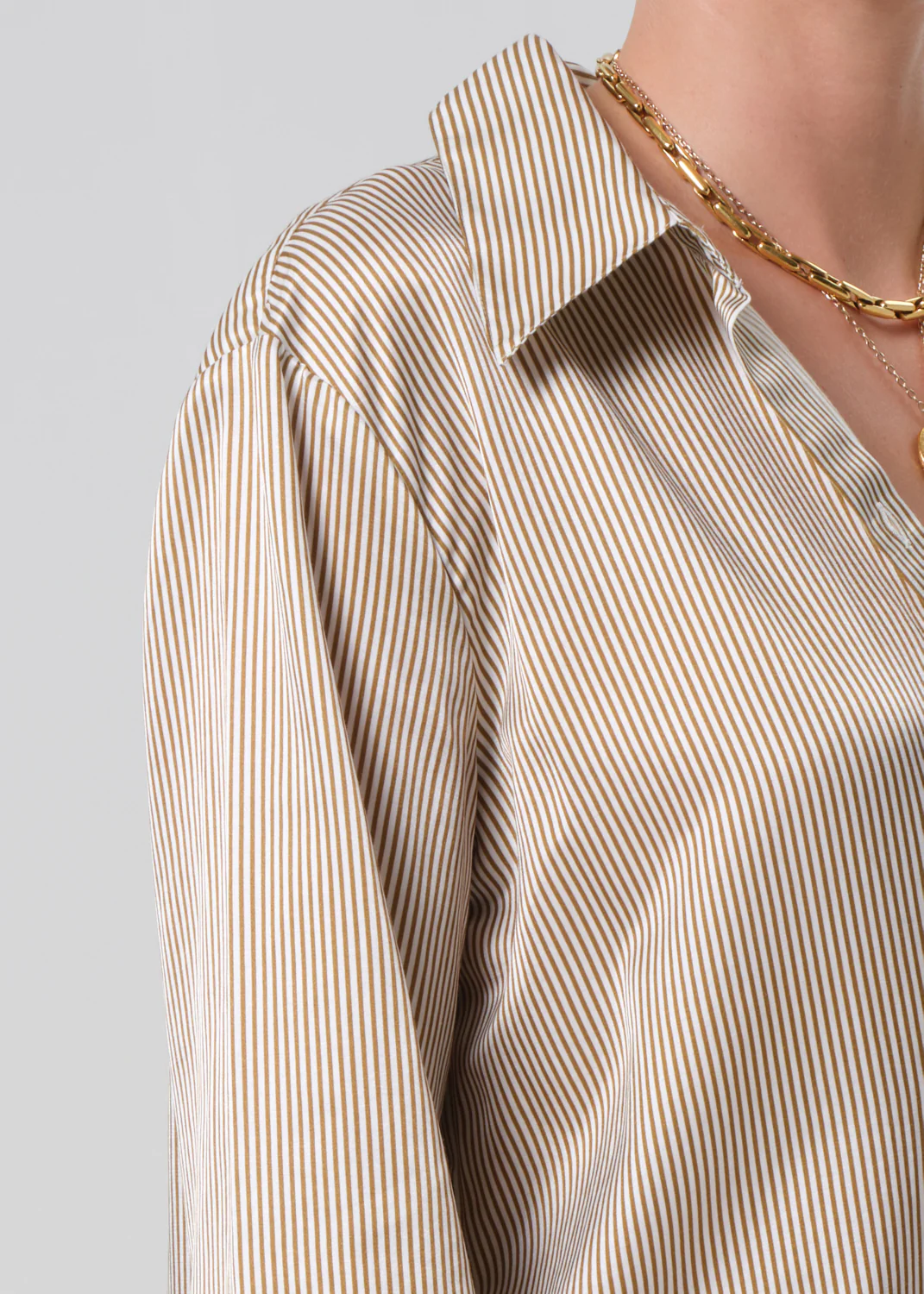 Camila Shirt - Bronze Stripe