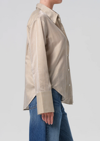 Camila Shirt - Bronze Stripe