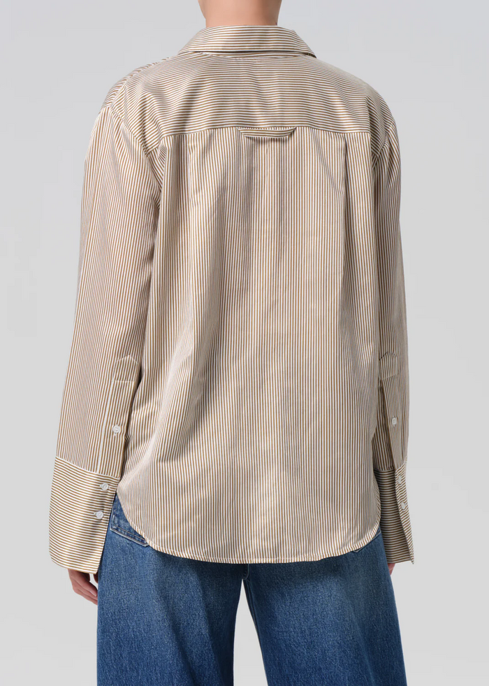 Camila Shirt - Bronze Stripe